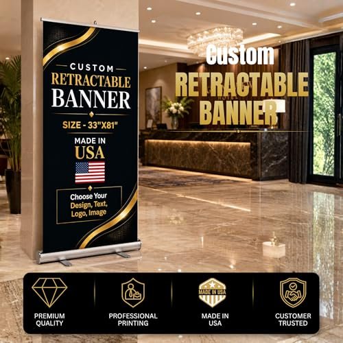 BABY CUDDLE BOX - BCB Print Custom Retractable Banner 33x81 | Personalized Pull Up Banner