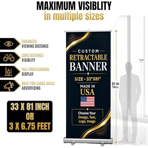 BABY CUDDLE BOX - BCB Print Custom Retractable Banner 33x81 | Personalized Pull Up Banner