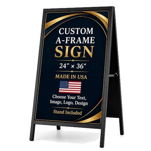 Metal A-Frame Sign Holder Stand Outdoor Signboard by DC 24x36 | Made in USA