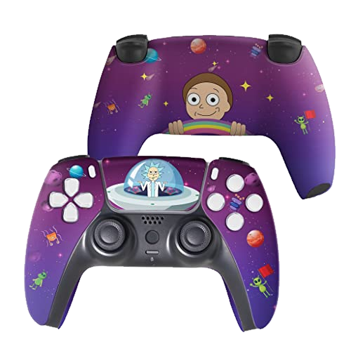 Ricky - Morty Custom PS-5 Controller Wireless compatible with Play-Station 5 Console by BCB Controllers | Proudly Customized in USA with Permanent HYDRO-DIP Printing (NOT JUST A SKIN) (MODDED)